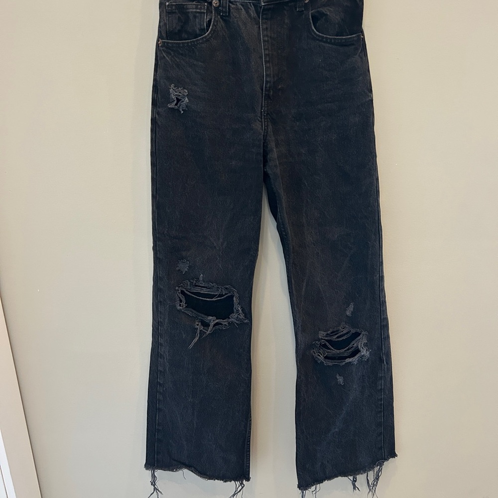 Women’s Zara Distressed Black Jeans